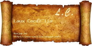 Laux Cecília névjegykártya